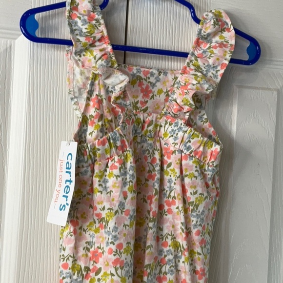 Carters Girls Floral Romper Overall Size 18M - Picture 8 of 9